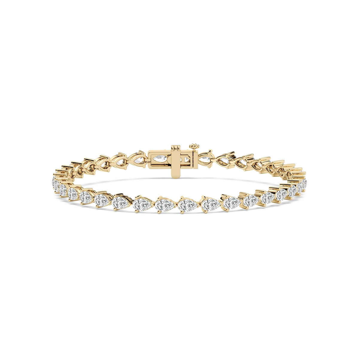 5 ctw Pear LGD East West Tennis Bracelet  - 7 Inches