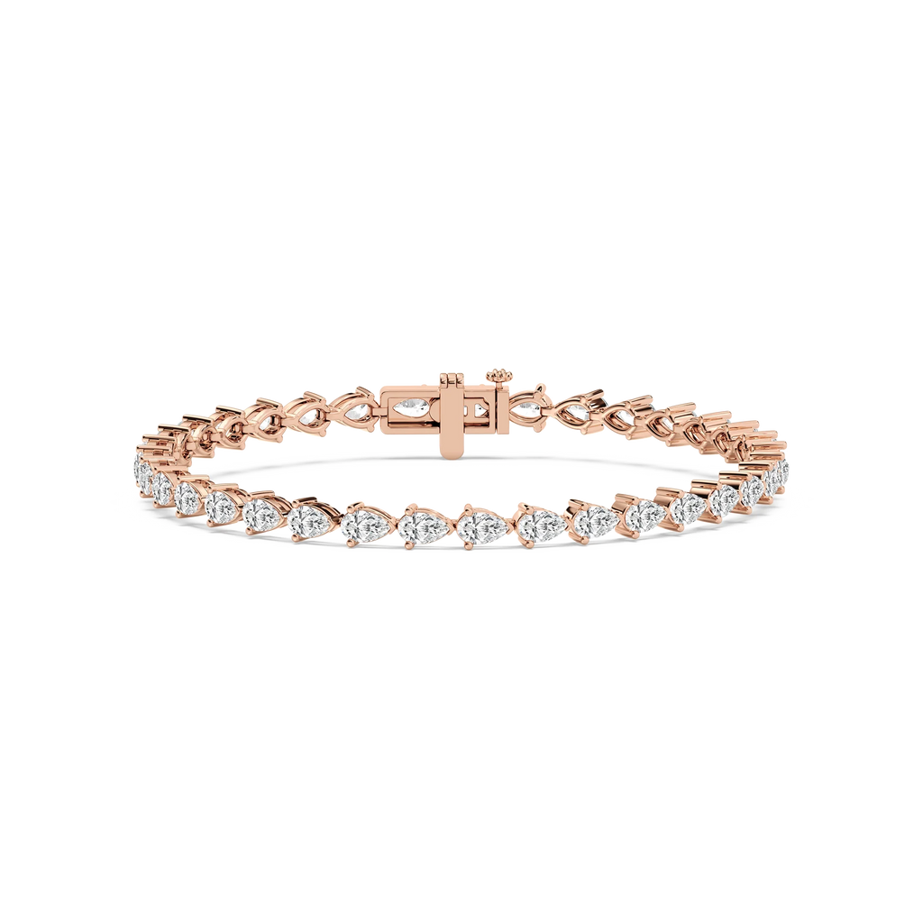 5 ctw Pear LGD East West Tennis Bracelet  - 7 Inches