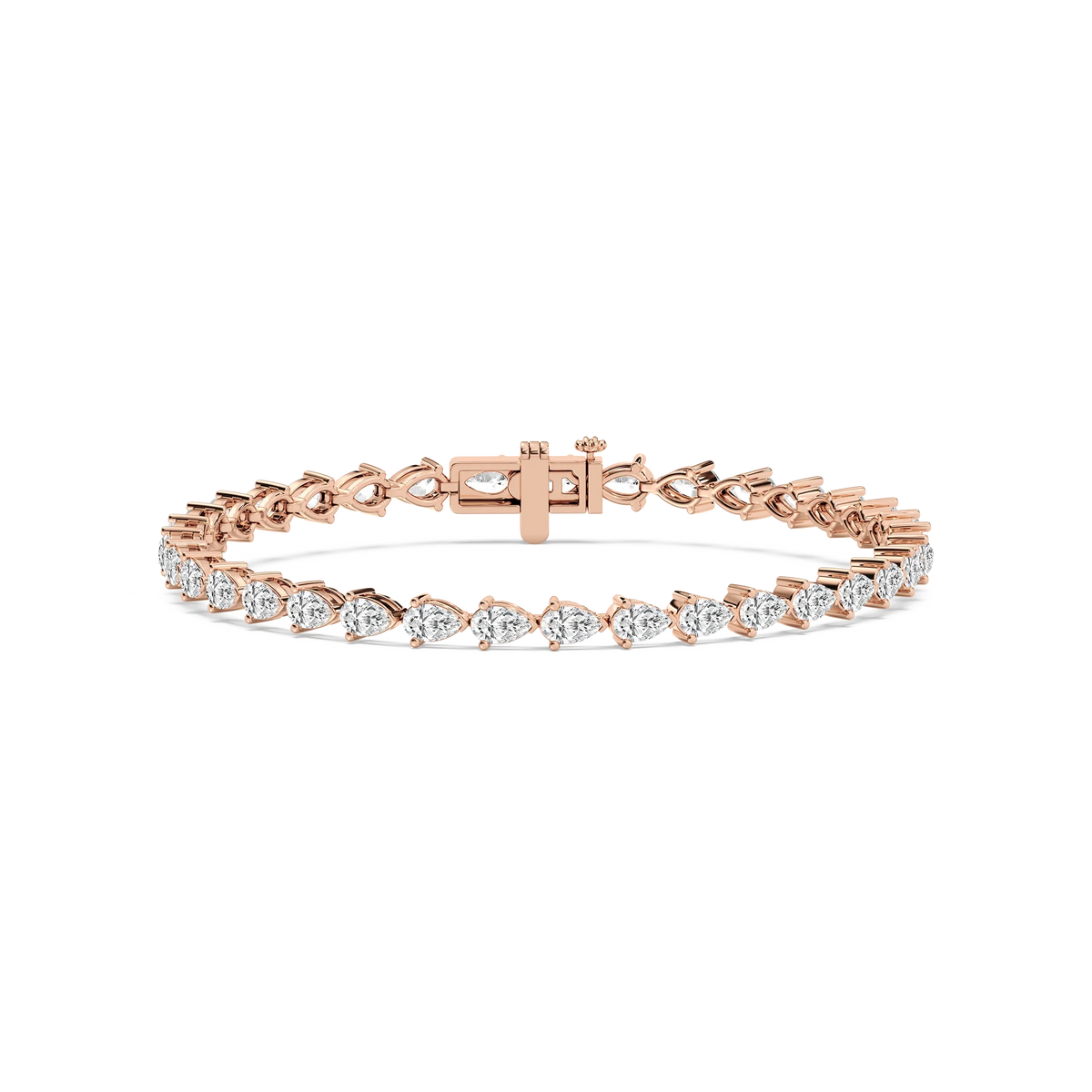 5 ctw Pear LGD East West Tennis Bracelet  - 7 Inches
