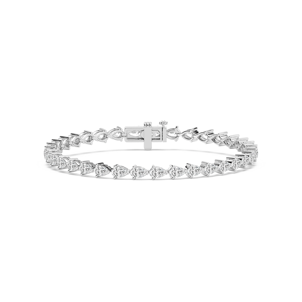5 ctw Pear LGD East West Tennis Bracelet  - 7 Inches