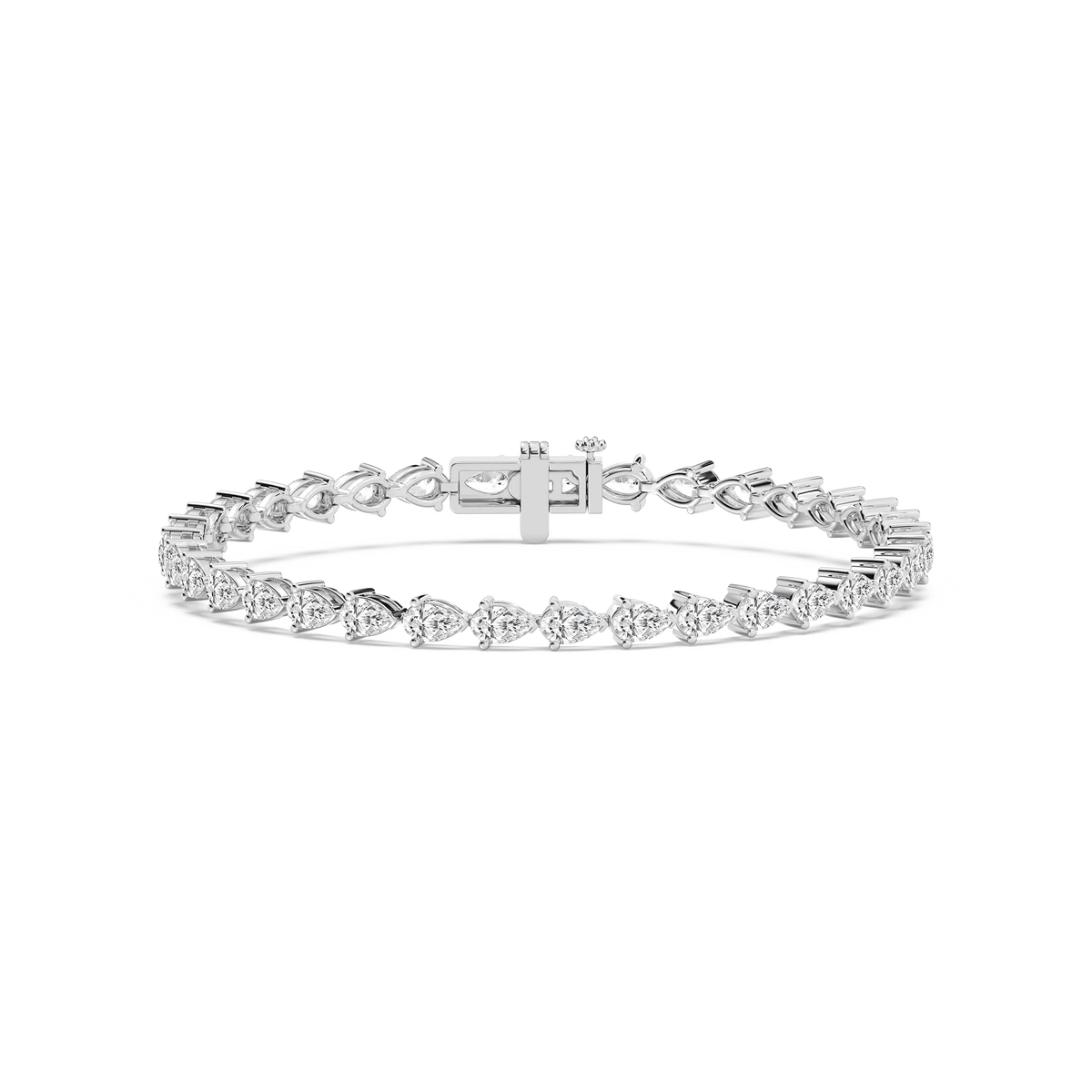 5 ctw Pear LGD East West Tennis Bracelet  - 7 Inches