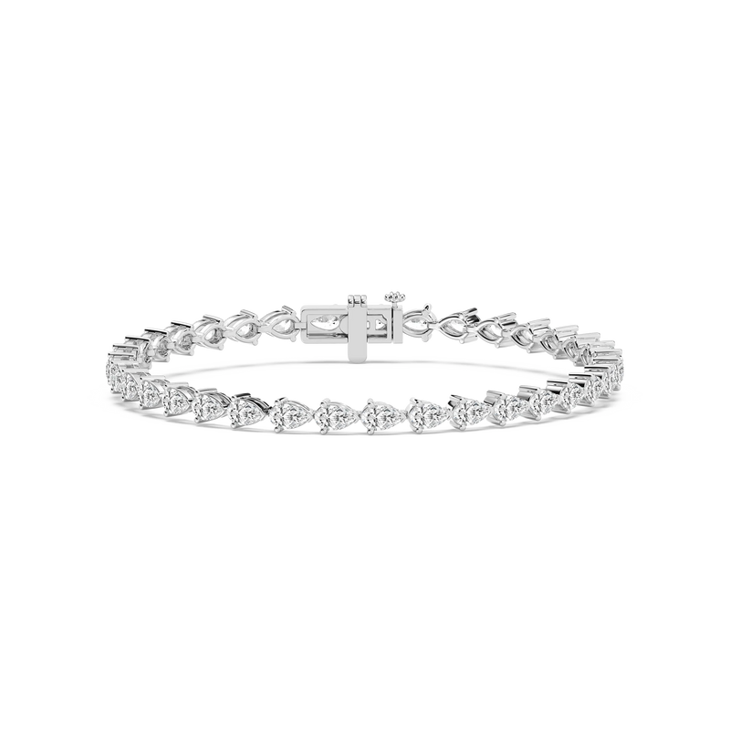5 ctw Pear LGD East West Tennis Bracelet  - 7 Inches