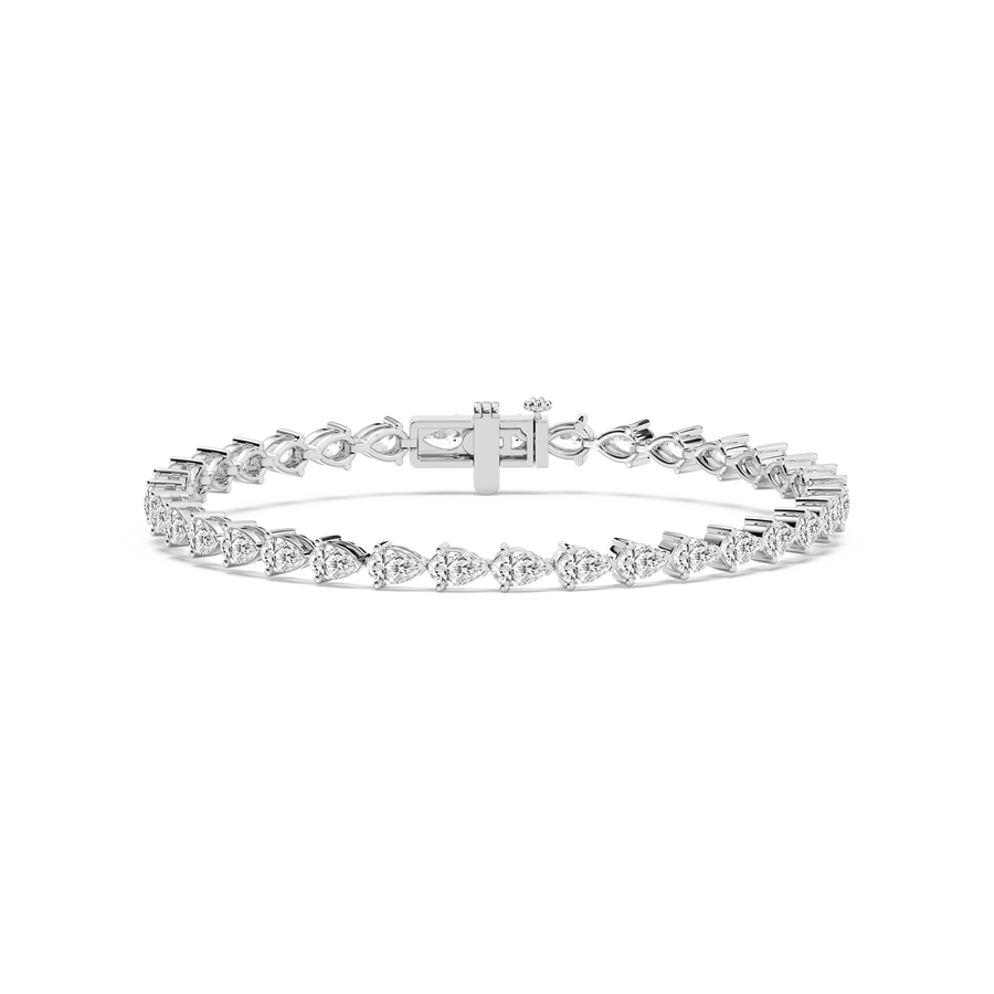 5 ctw Pear LGD East West Tennis Bracelet  - 7 Inches