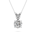 Round LGD Four Prong Basket Scroll Pendant – 18 Inches