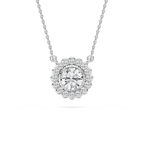 1 ctw Round LGD Miracle Halo Pendant - 18 Inches