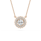 1 ctw Round LGD Miracle Halo Pendant - 18 Inches