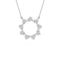 2 ¼ ctw Pear LGD Circle Pendant - 18 Inches