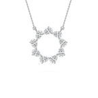 2 ¼ ctw Pear LGD Circle Pendant - 18 Inches