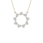 2 ¼ ctw Pear LGD Circle Pendant - 18 Inches