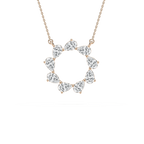 2 ¼ ctw Pear LGD Circle Pendant - 18 Inches