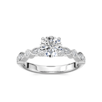 Precious LGD Side Stone Engagement Ring - Platinum