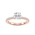 Presley Round LGD Claw Prong Hidden Halo Engagement Ring - 14K White Gold / 1 ct / F-VS2