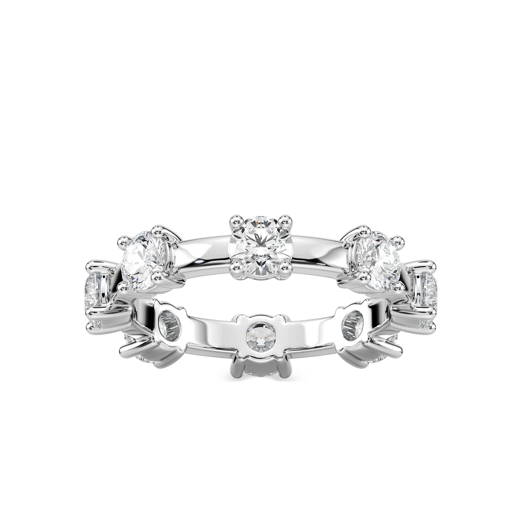 Prue 1 ⅞ ctw Round LGD Station Eternity Band - 14K White Gold