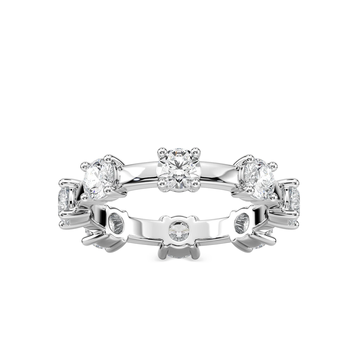 Prue 1 ⅞ ctw Round LGD Station Eternity Band - 14K White Gold