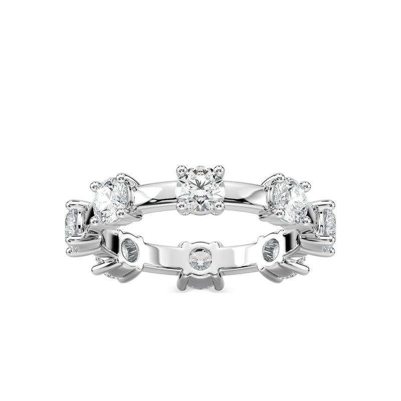 Prue 1 ⅞ ctw Round LGD Station Eternity Band - 14K White Gold