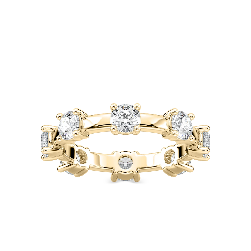 Prue 1 ⅞ ctw Round LGD Station Eternity Band - 14K Yellow Gold