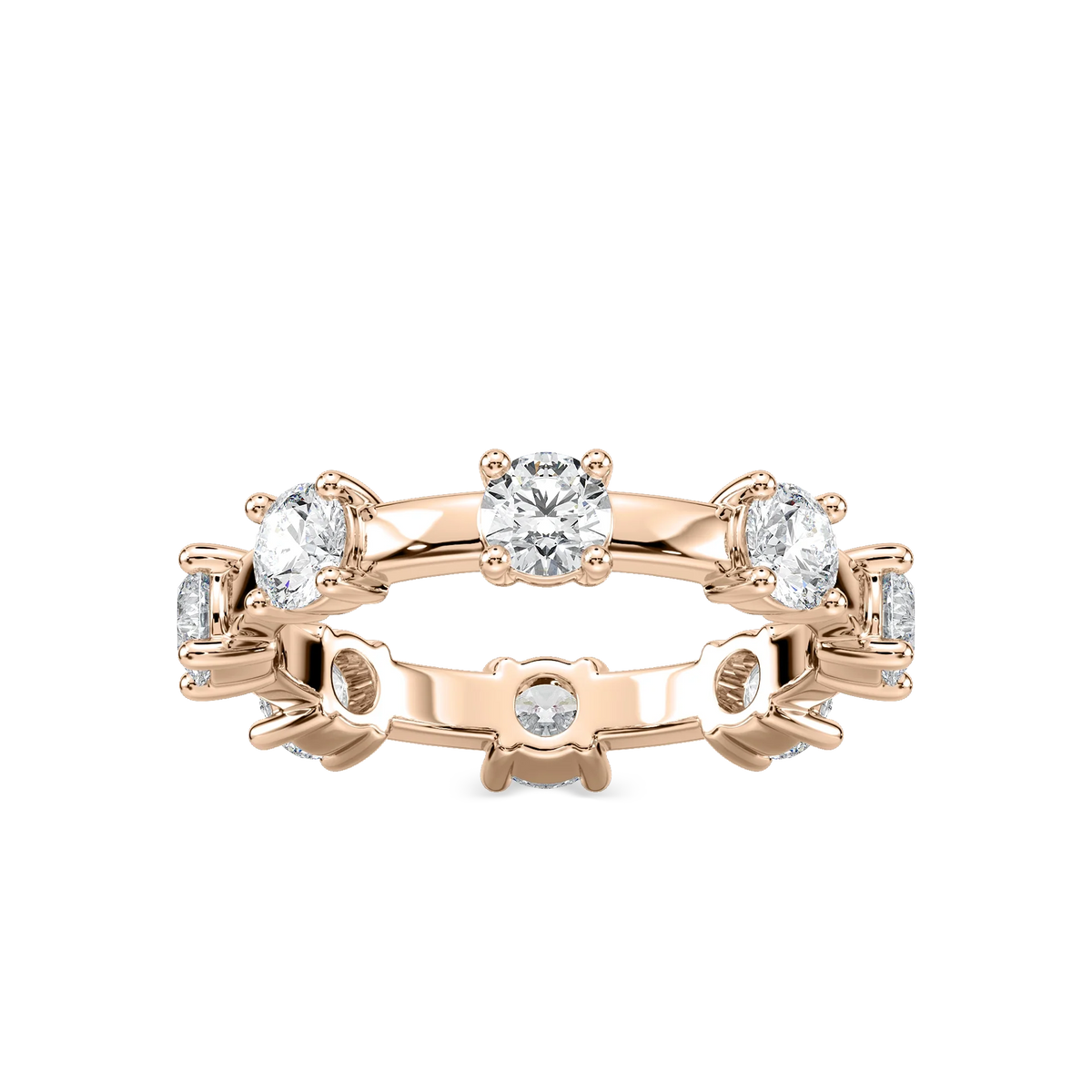 Prue 1 ⅞ ctw Round LGD Station Eternity Band - 14K Rose Gold
