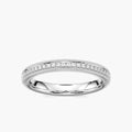 Quimby 1/5 ctw Round LGD Milgrain Wedding Band - 14K White Gold
