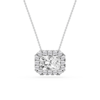 Radiant LGD East West Halo Slide Pendant - 16 to 18 Inches