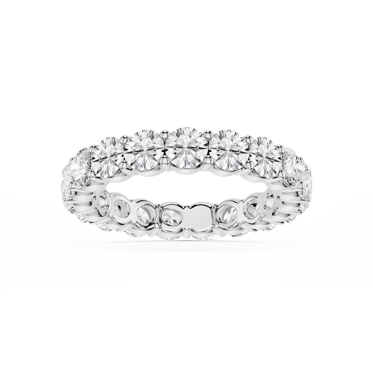 Rebecca Round LGD Shared Prong Eternity Band