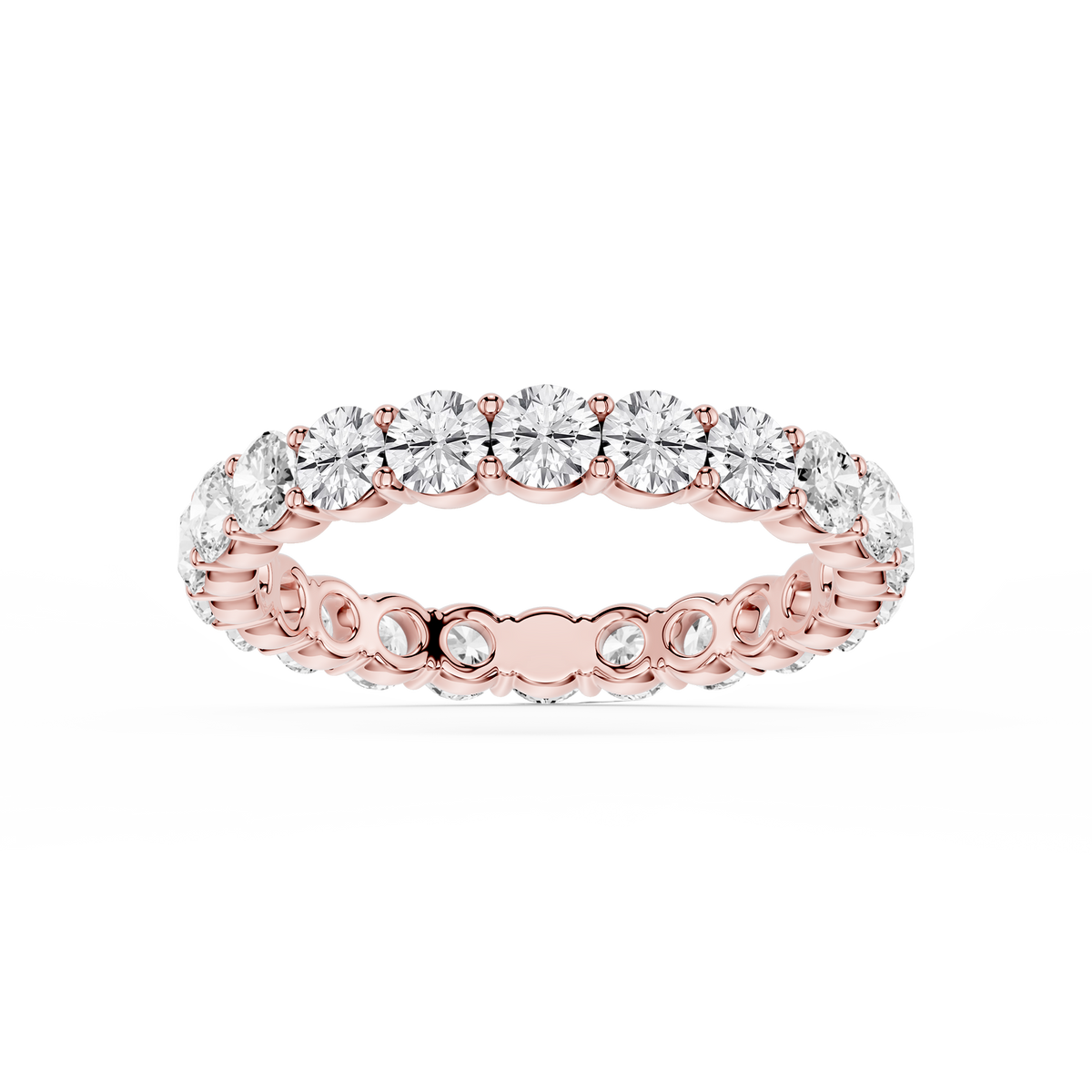 Rebecca Round LGD Shared Prong Eternity Band