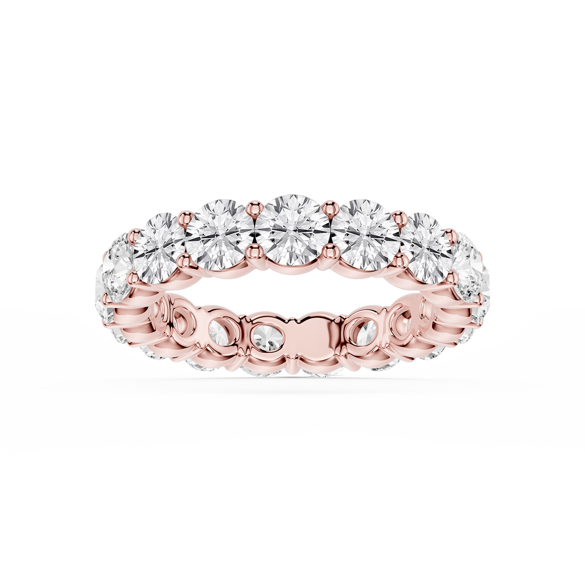 Rebecca Round LGD Shared Prong Eternity Band