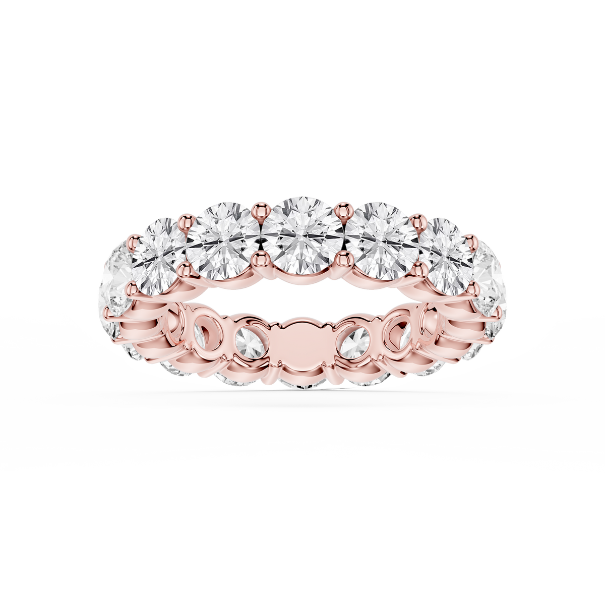 Rebecca Round LGD Shared Prong Eternity Band