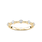Leah 1/3 ctw Round LGD Station Anniversary Band - 14K Yellow Gold