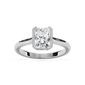 Reyna 2 ctw Radiant LGD Semi Bezel Solitaire Engagement Ring - 14K White Gold / F-VS2
