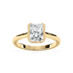 Reyna 2 ctw Radiant LGD Semi Bezel Solitaire Engagement Ring - 14K Yellow Gold / F-VS2
