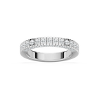 Romania 1 ⅞ ctw Round LGD Burnished Wedding Band - 14K White Gold