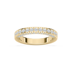 Romania 1 ⅞ ctw Round LGD Burnished Wedding Band - 14K Yellow Gold