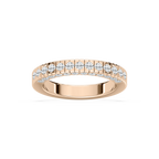 Romania 1 ⅞ ctw Round LGD Burnished Wedding Band - 14K Rose Gold