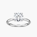 Rosey LGD Flowering Solitaire Engagement Ring - 14K White Gold