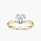 Rosey LGD Flowering Solitaire Engagement Ring - 14K Yellow Gold