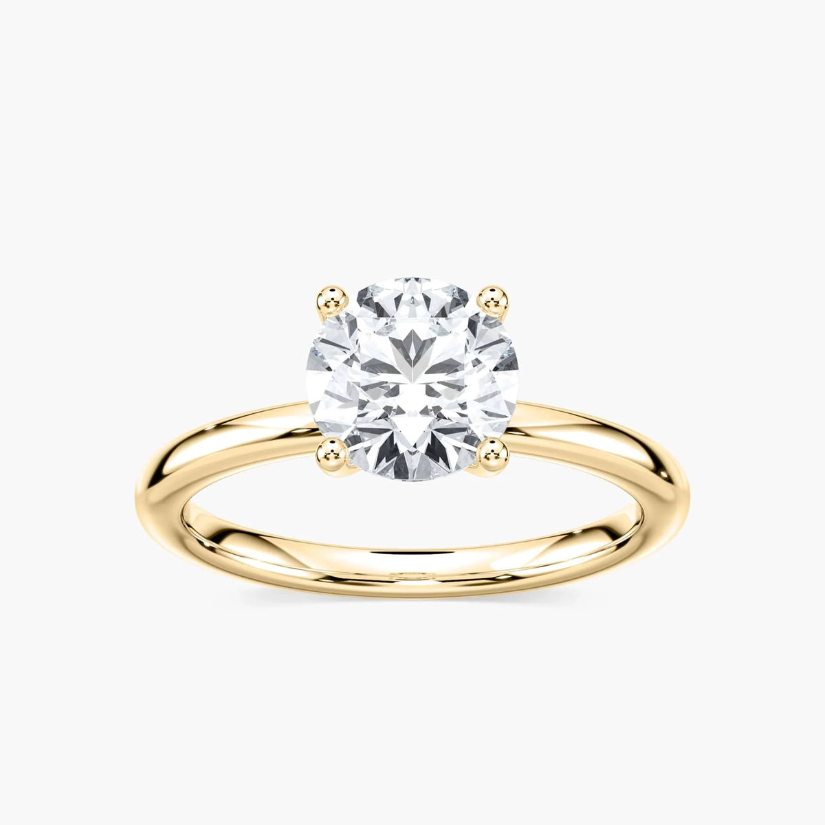 Rosey LGD Flowering Solitaire Engagement Ring - 18K Yellow Gold