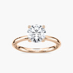 Rosey LGD Flowering Solitaire Engagement Ring - 18K Rose Gold
