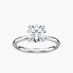 Rosey LGD Flowering Solitaire Engagement Ring - Platinum