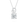 3 ctw Round LGD Ornate Bail Pendant - 18 Inches