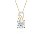 3 ctw Round LGD Ornate Bail Pendant - 18 Inches