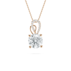 3 ctw Round LGD Ornate Bail Pendant - 18 Inches