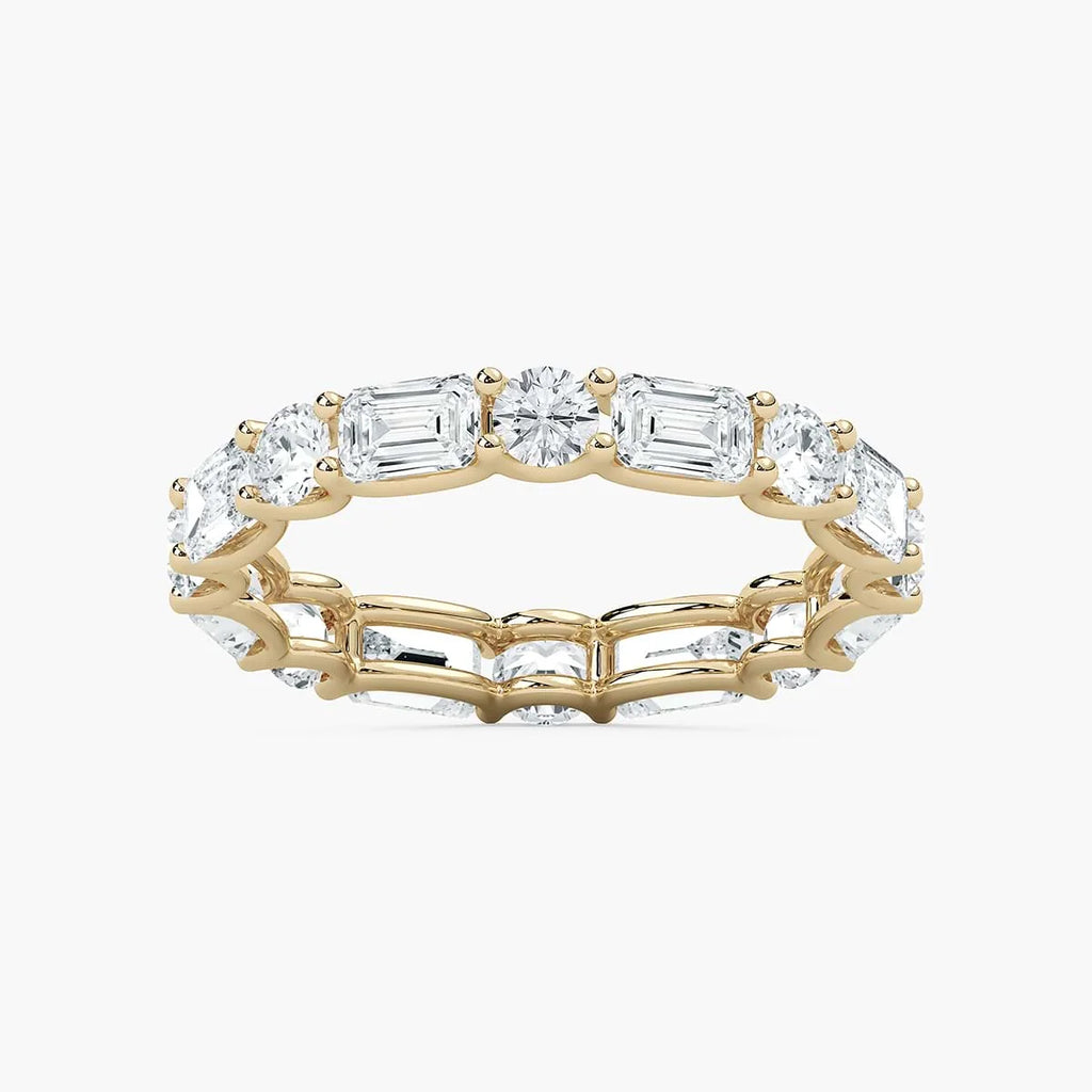Amari Emerald and Round LGD U Prong Set Eternity Band