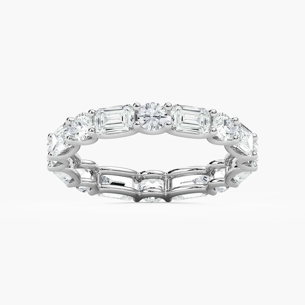 Amari Emerald and Round LGD U Prong Set Eternity Band