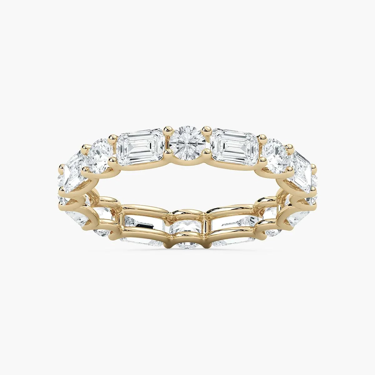Amari Emerald and Round LGD U Prong Set Eternity Band