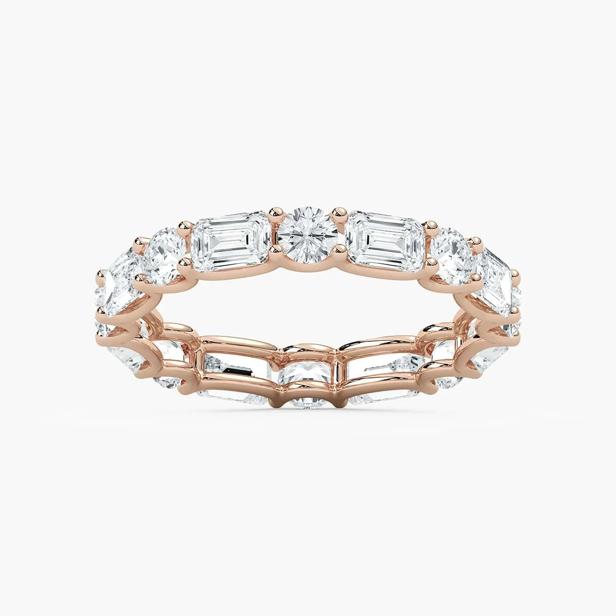 Amari Emerald and Round LGD U Prong Set Eternity Band