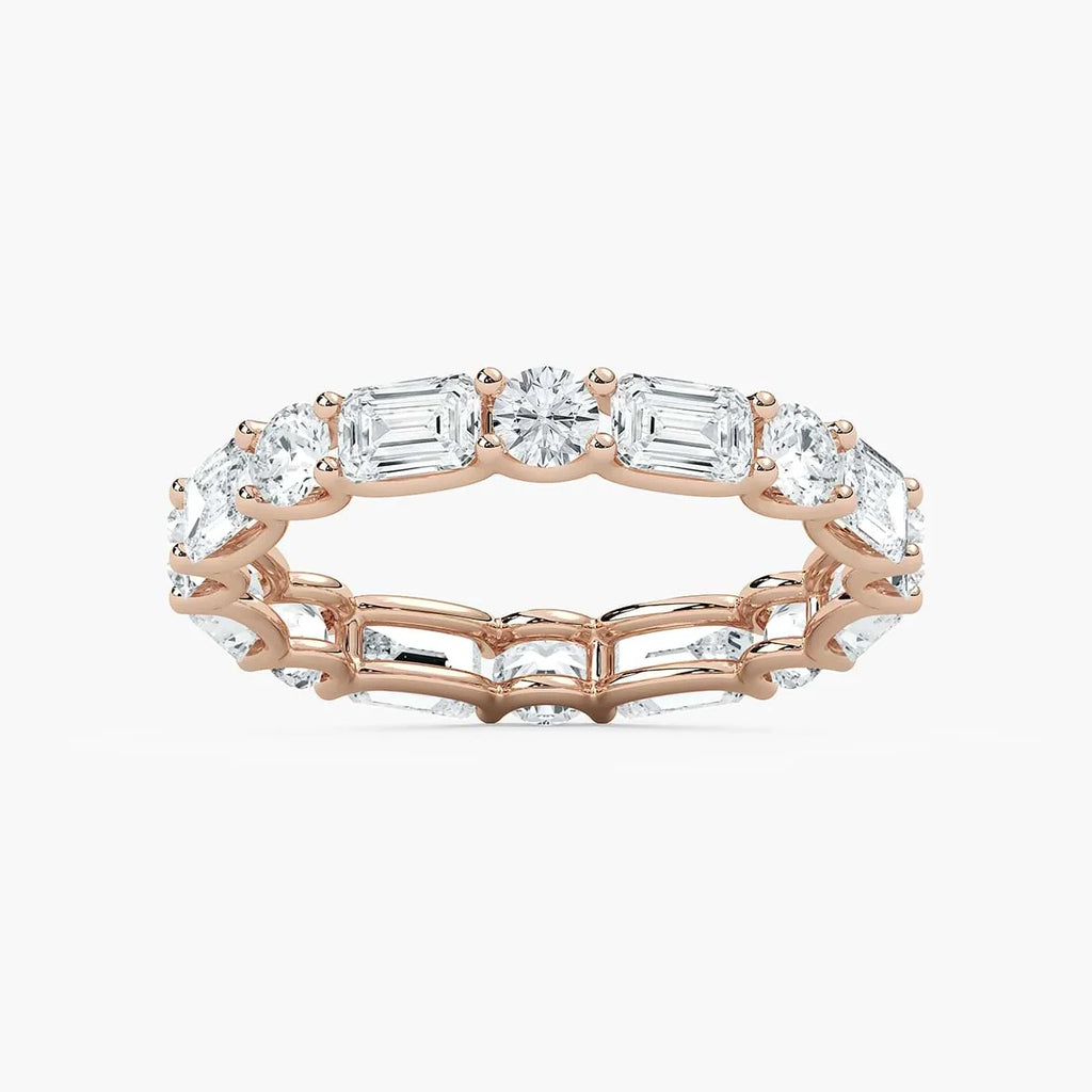 Amari Emerald and Round LGD U Prong Set Eternity Band