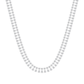 40 ctw Round and Pear LGD Tennis Necklace - 18 Inches - Signature Collection