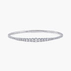 2 ctw Round LGD Graduated Flexible Bangle Bracelet  - 7 Inches