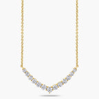 1 ctw Round LGD Graduated Necklace - 18 Inches