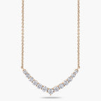 1 ctw Round LGD Graduated Necklace - 18 Inches